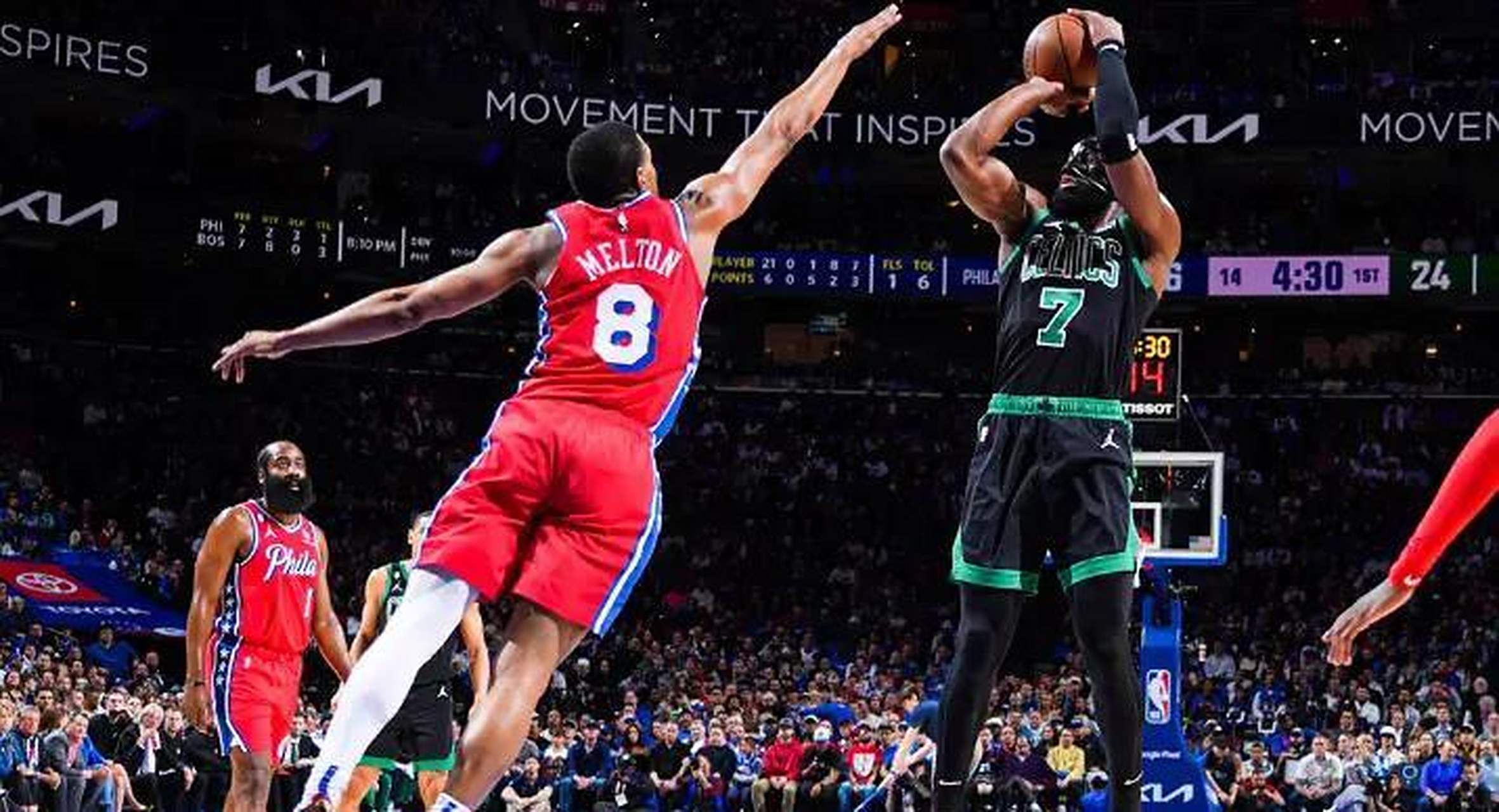 费城76人今晚远射贴柱，志在NBA总决赛名次提升，目标明确，资深球员宣示担当的简单介绍